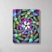 Kleurrijke Bewegingen Abstracte Trippy Fractal Art Canvas Afdruk (Voorkant)