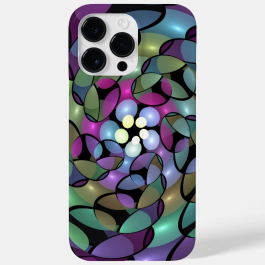 Kleurrijke Bewegingen Abstracte Trippy Fractal Art Case-Mate iPhone Case (Achterkant)