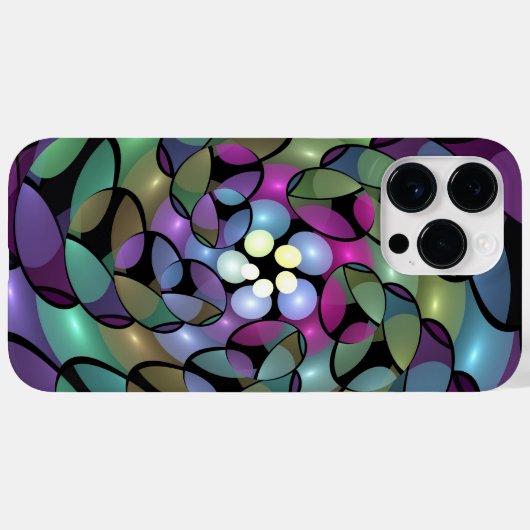Kleurrijke Bewegingen Abstracte Trippy Fractal Art Case-Mate iPhone Case (Achterkant (horizontaal))