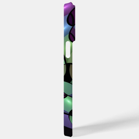 Kleurrijke Bewegingen Abstracte Trippy Fractal Art Case-Mate iPhone Case (Achterkant / Rechts)