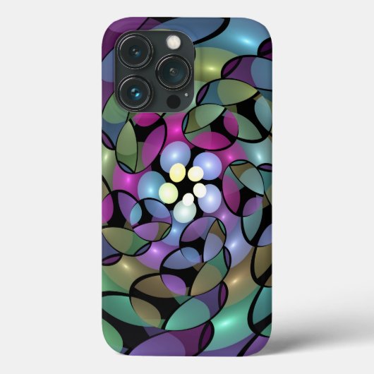 Kleurrijke Bewegingen Abstracte Trippy Fractal Art Case-Mate iPhone Case (Achterkant)