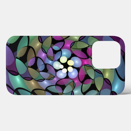 Kleurrijke Bewegingen Abstracte Trippy Fractal Art Case-Mate iPhone Case (Achterkant (horizontaal))