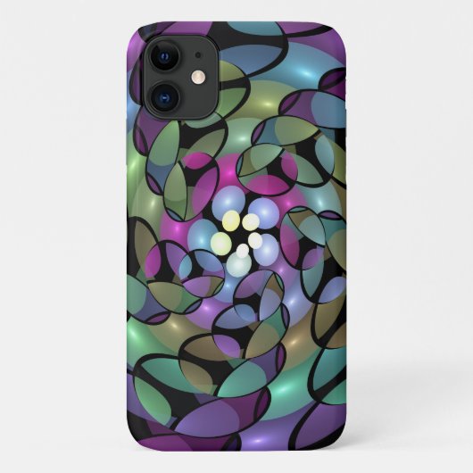 Kleurrijke Bewegingen Abstracte Trippy Fractal Art Case-Mate iPhone Case (Achterkant)
