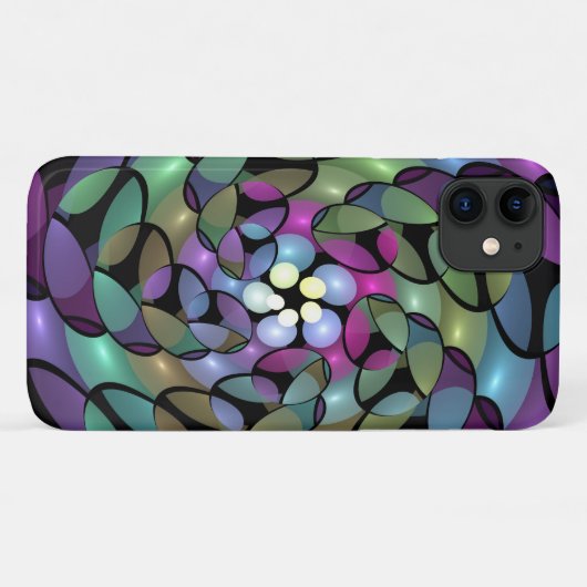 Kleurrijke Bewegingen Abstracte Trippy Fractal Art Case-Mate iPhone Case (Achterkant (horizontaal))