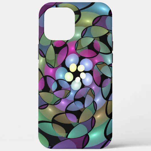 Kleurrijke Bewegingen Abstracte Trippy Fractal Art Case-Mate iPhone Case (Achterkant)