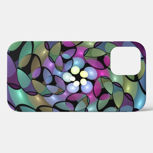 Kleurrijke Bewegingen Abstracte Trippy Fractal Art Case-Mate iPhone Case (Achterkant (horizontaal))