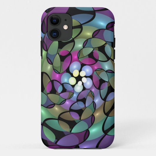 Kleurrijke Bewegingen Abstracte Trippy Fractal Art Case-Mate iPhone Case (Achterkant)