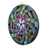 Kleurrijke Bewegingen Abstracte Trippy Fractal Art Dartbord (Voorkant Rechts)