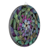 Kleurrijke Bewegingen Abstracte Trippy Fractal Art Dartbord (Voorkant Links)