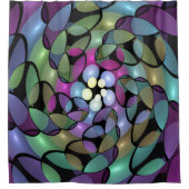 Kleurrijke Bewegingen Abstracte Trippy Fractal Art Douchegordijn (Voorkant)