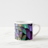 Kleurrijke Bewegingen Abstracte Trippy Fractal Art Espresso Kop (Rechts)