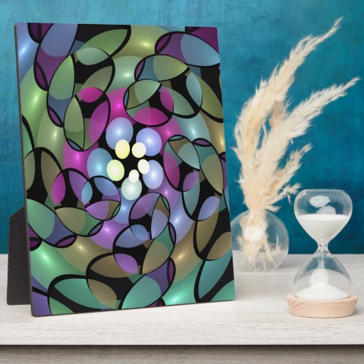 Kleurrijke Bewegingen Abstracte Trippy Fractal Art Fotoplaat (Zijkant)