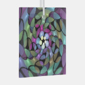 Kleurrijke Bewegingen Abstracte Trippy Fractal Art Glas Ornament (Voorkant Rechts)