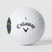 Kleurrijke Bewegingen Abstracte Trippy Fractal Art Golfballen (Logo)