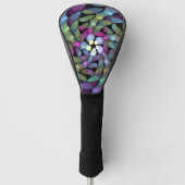 Kleurrijke Bewegingen Abstracte Trippy Fractal Art Golfheadcover (Voorkant)