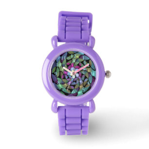 Kleurrijke Bewegingen Abstracte Trippy Fractal Art Horloge