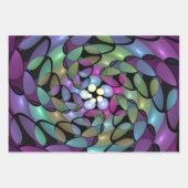 Kleurrijke Bewegingen Abstracte Trippy Fractal Art Inpakpapier Vel (Voorkant 3)