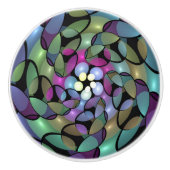 Kleurrijke Bewegingen Abstracte Trippy Fractal Art Keramische Knop (Voorkant)