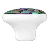 Kleurrijke Bewegingen Abstracte Trippy Fractal Art Keramische Knop (Zijkant)