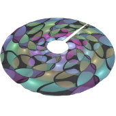 Kleurrijke Bewegingen Abstracte Trippy Fractal Art Kerstboom Rok (Gekanteld)