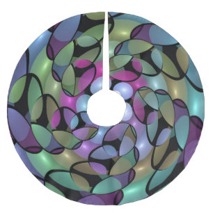 Kleurrijke Bewegingen Abstracte Trippy Fractal Art Kerstboom Rok