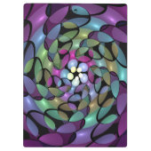 Kleurrijke Bewegingen Abstracte Trippy Fractal Art Klembord (Achterkant)