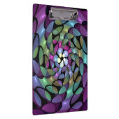 Kleurrijke Bewegingen Abstracte Trippy Fractal Art Klembord (Rechts)