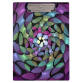 Kleurrijke Bewegingen Abstracte Trippy Fractal Art Klembord (Voorkant)