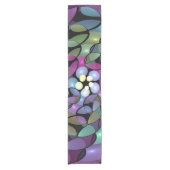 Kleurrijke Bewegingen Abstracte Trippy Fractal Art Korte Tafelloper (Voorkant)