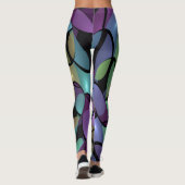 Kleurrijke Bewegingen Abstracte Trippy Fractal Art Leggings (Achterkant)