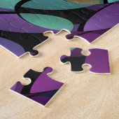 Kleurrijke Bewegingen Abstracte Trippy Fractal Art Legpuzzel (Zijkant)