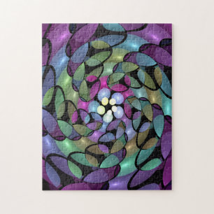 Kleurrijke Bewegingen Abstracte Trippy Fractal Art Legpuzzel