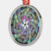 Kleurrijke Bewegingen Abstracte Trippy Fractal Art Metalen Ornament (Links)