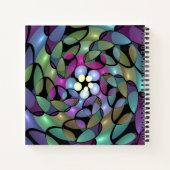 Kleurrijke Bewegingen Abstracte Trippy Fractal Art Notitieboek (Achterkant)