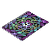 Kleurrijke Bewegingen Abstracte Trippy Fractal Art Notitieboek (Linkerzijde)