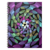 Kleurrijke Bewegingen Abstracte Trippy Fractal Art Notitieboek (Voorkant)