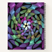 Kleurrijke Bewegingen Abstracte Trippy Fractal Art Notitieboek (Achterkant)