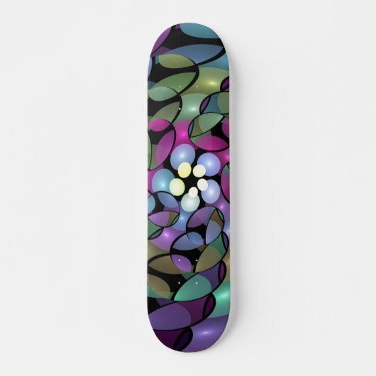 Kleurrijke Bewegingen Abstracte Trippy Fractal Art Persoonlijk Skateboard (Voorkant)