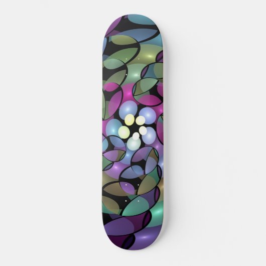 Kleurrijke Bewegingen Abstracte Trippy Fractal Art Persoonlijk Skateboard (Voorkant)