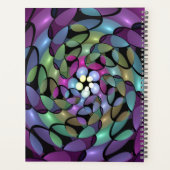 Kleurrijke Bewegingen Abstracte Trippy Fractal Art Planner (Achterkant)