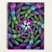 Kleurrijke Bewegingen Abstracte Trippy Fractal Art Planner (Voorkant)