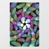 Kleurrijke Bewegingen Abstracte Trippy Fractal Art Raamsticker (Vel)