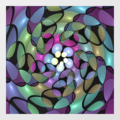 Kleurrijke Bewegingen Abstracte Trippy Fractal Art Raamsticker (Vel)