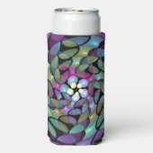 Kleurrijke Bewegingen Abstracte Trippy Fractal Art Seltzer Blikjeskoeler (Seltzer Achterkant)