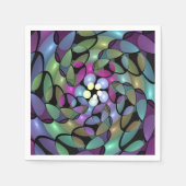 Kleurrijke Bewegingen Abstracte Trippy Fractal Art Servet (Voorkant)