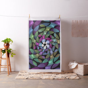 Kleurrijke Bewegingen Abstracte Trippy Fractal Art Stof