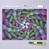 Kleurrijke Bewegingen Abstracte Trippy Fractal Art Tissuepapier (Craft)