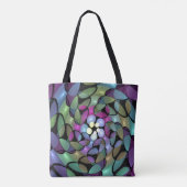 Kleurrijke Bewegingen Abstracte Trippy Fractal Art Tote Bag (Achterkant)