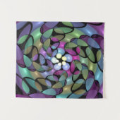 Kleurrijke Bewegingen Abstracte Trippy Fractal Art Wandkleed (Voorkant (horizontaal))