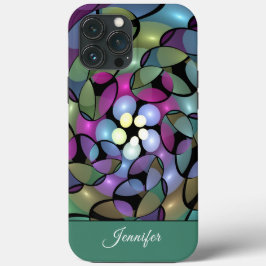 Kleurrijke Bewegingen Abstracte Trippy Fractal Naa Case-Mate iPhone Case